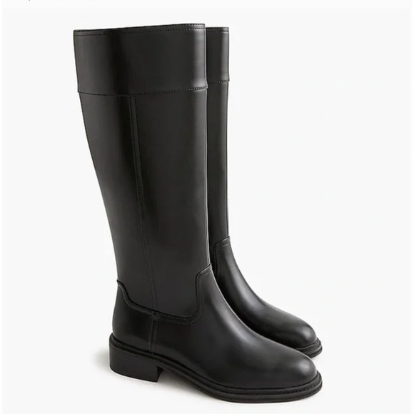 J. Crew Shoes - J Crew Tall Riding Boots 8 Black NWT Knee High Vegan Leather Prep CL396 J.Crew